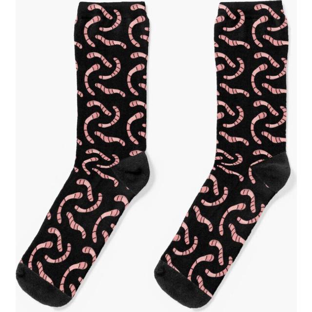 Dress Socks Worm Time Novelty Fancy Crazy Pattern Crew Casual for Men Women