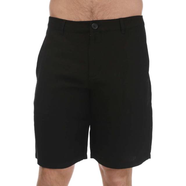Armani Exchange Mens Linen Rayon Twill Shorts in Black - Size 32 inch