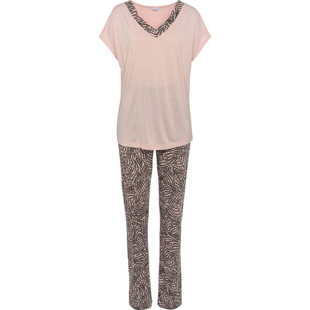 LASCANA Patterned Pyjama Set - Pink Print