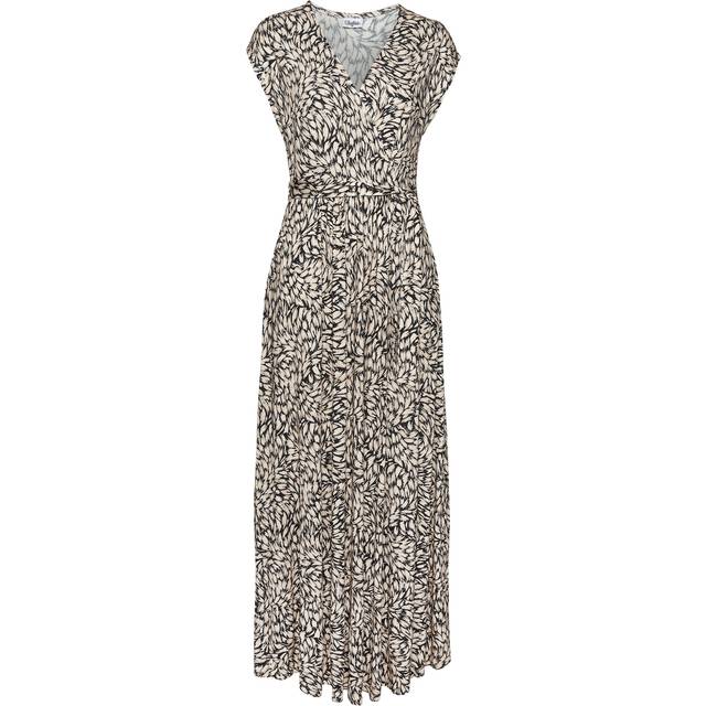 Buffalo Printed Sleeveless V-Neck Maxi Dress - Black Print