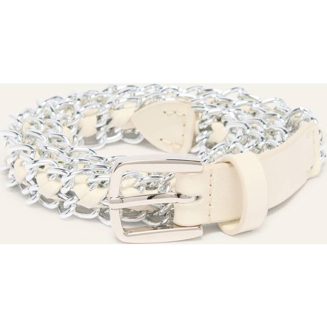 Brooke Leather Chain Belt - WHITE - <p>Add a touch of Parisian flair to your weekly edit with ba&amp;sh, a brand built on the foundation of Barbara Boccara and Sharon Krief’s childhood friendship and passion for fashion. With a focus on providing staples for your everyday wardrobe that can transcend seasons, the label offers everything from basics to outerwear and occasionwear, all finished with intricate details and brimming with a lively, joyful elegance.</p>