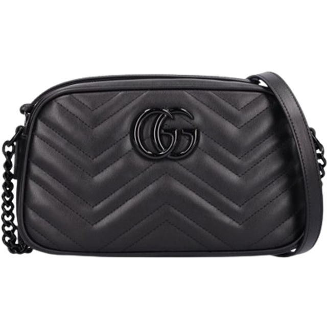 Gucci Womens Nero/nero Marmont Leather Cross-body Bag - NERO/NERO