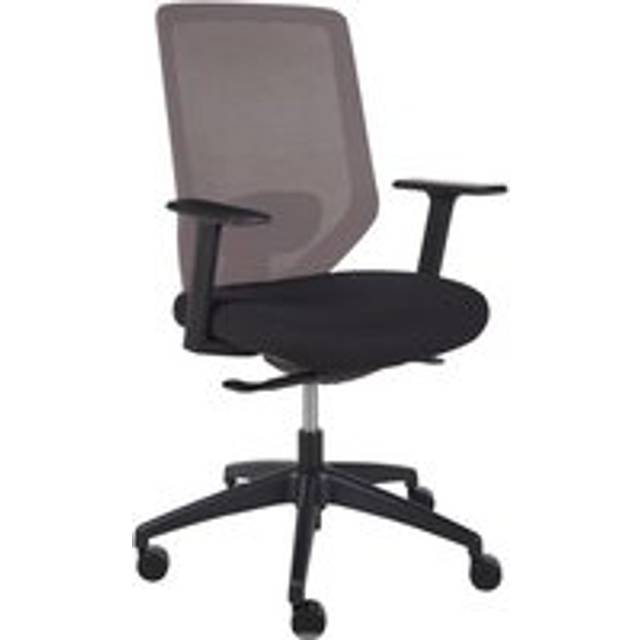 Office Desk Chair Swivel Adjustable Height Tilt Mesh Upholstery Taupe Virtuoso