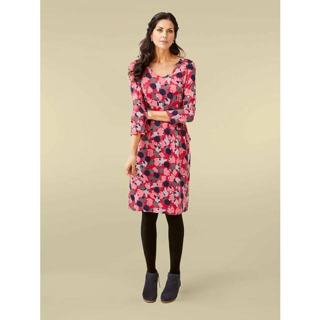 White Stuff Womens 'Tess' Pink Floral Dress - Multicolour Viscose - Size 10 UK