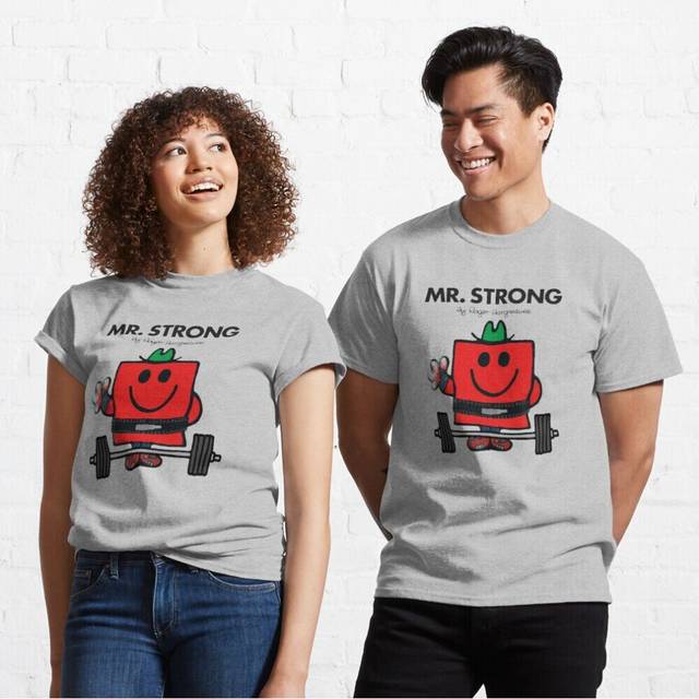 Mens Womens T-shirt Mr Strong Barbell weightlifting Youth Toddler Short Sleeve Tee Tops Boys