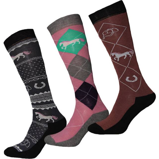 Simply Essentials Womens/Ladies Equestrian Boot Socks (Pack Of 3)