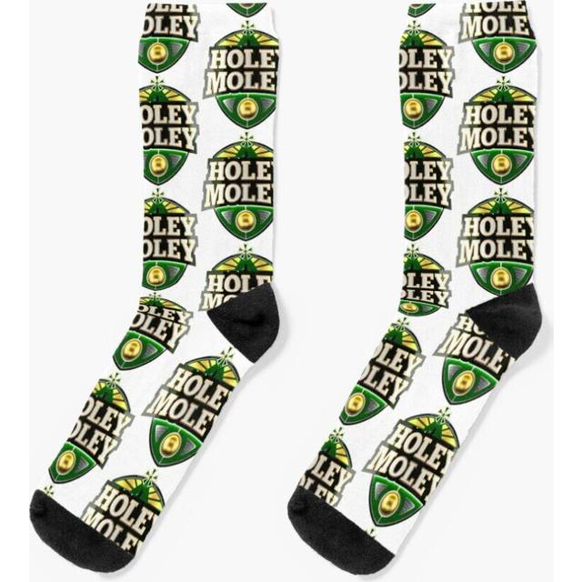 Dress Socks Holey Moley Golf Novelty Fancy Crazy Pattern Crew Casual for Men Women