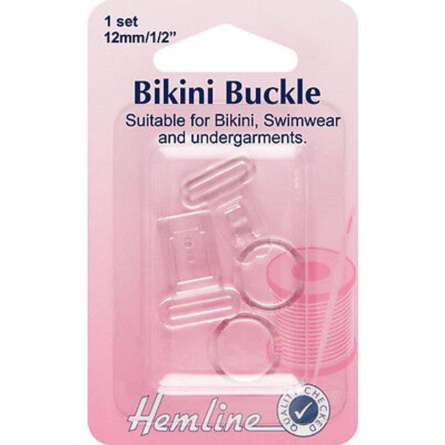 Hemline Bikini Clasp Buckles Clear