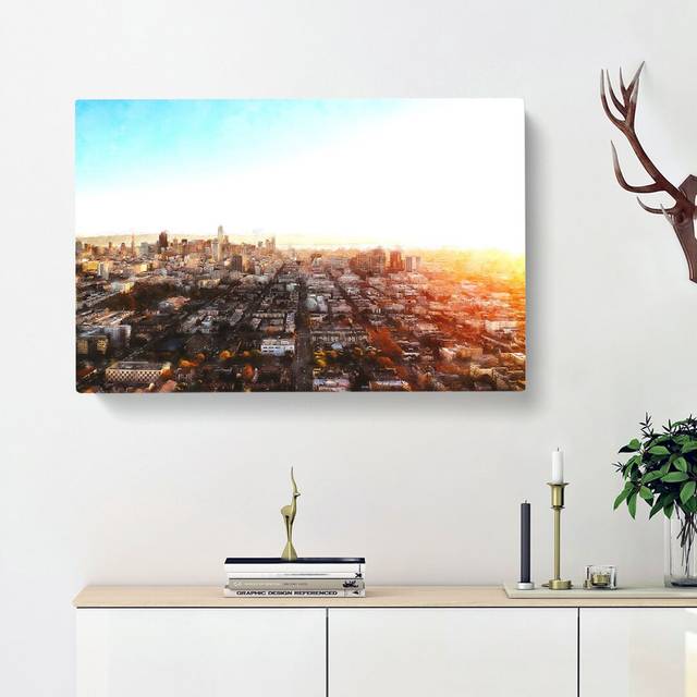 San Francisco California Skyline - Wrapped Canvas Graphic Art Print (40cm H x 60cm W x 4cm D)