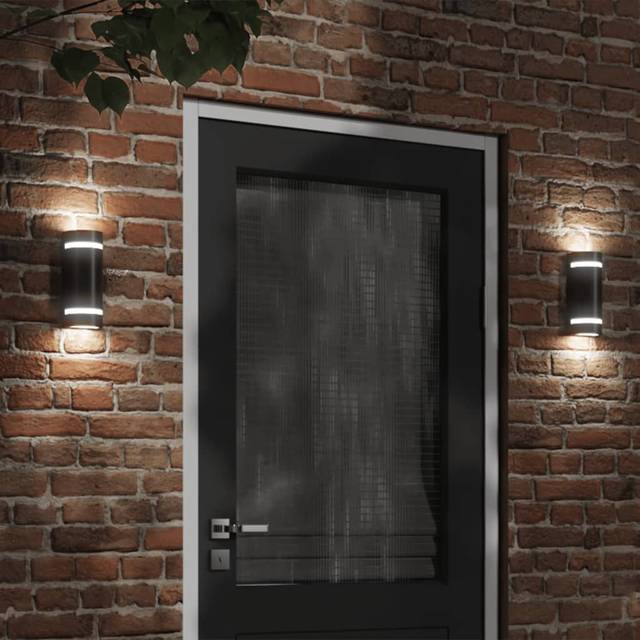 vidaXL Outdoor Wall Light Black Die-cast Aluminium