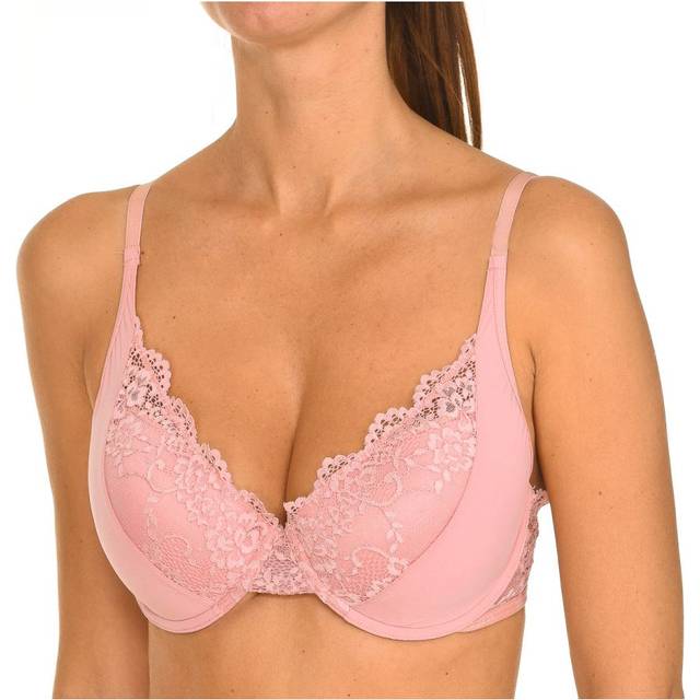 Guess Womens underwired bra with elastic lace sides O0BC01PZ01C - Pink - Size 32B