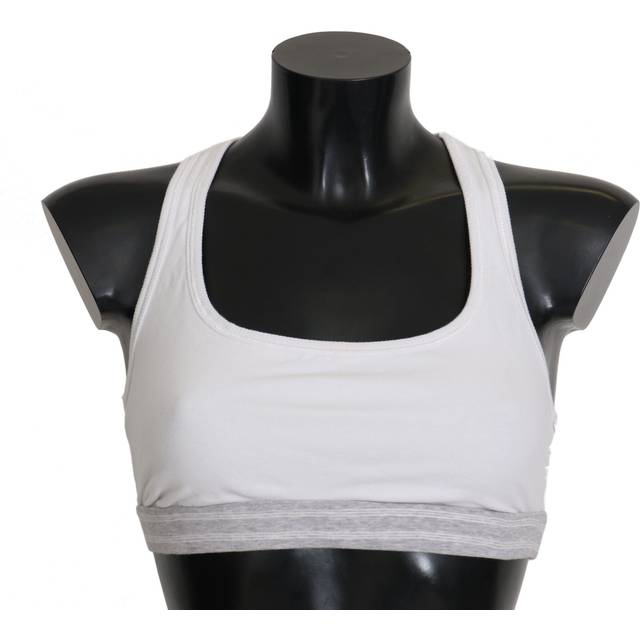 Dolce & Gabbana White Cotton Sport Stretch Bra Underwear - IT3 | M (IT3 | M)