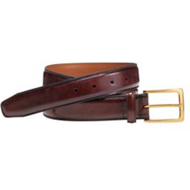Johnston & Murphy Men's Smooth Basic Belt Burgundy - Size: 34 Waist - Dark Red
