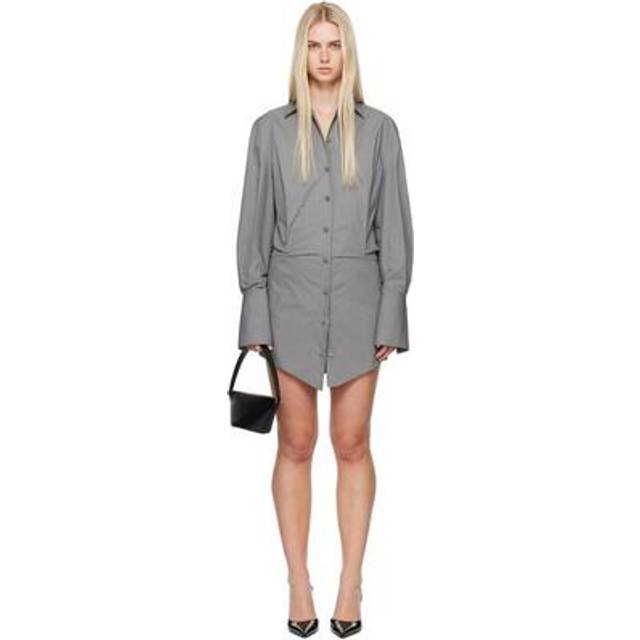 The Attico Gray Silvye Minidress - 084 Grey - IT 46