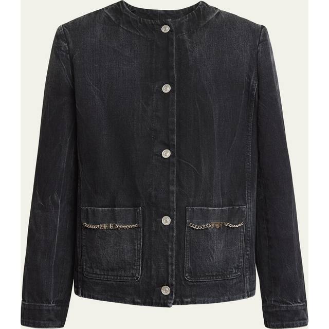 GIVENCHY Denim Chain Jacket - Black