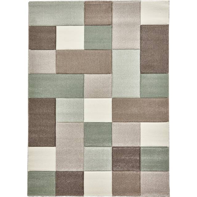 Brockton Square Patterned Rectangular Rug for Living Room or Bedroom | Roseland Furniture