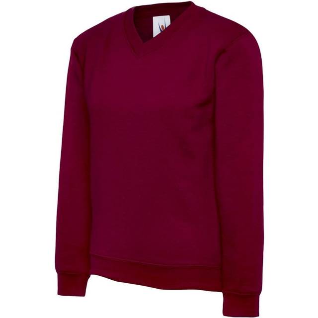 Uneek UC206 Childrens V Neck Sweatshirt Maroon 5/6 Yrs Colour: Maroon,