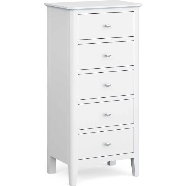 White 5 Drawer Tallboy Chest | Roseland