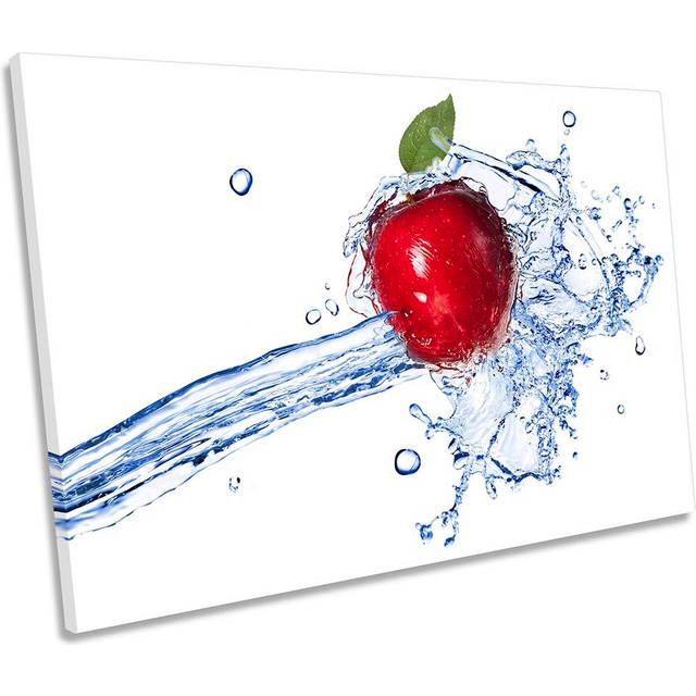 Apple Fruit Splash Kitchen - Wrapped Canvas Photograph (50.8cm H x 76.2cm W x 2cm D)