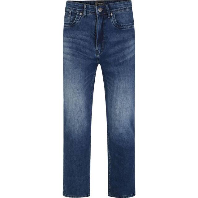 Kam Menswear Kam Mens Plus Size Jeans Straight Leg Classic Designer Fit Cotton - Blue - Size 42W/30L