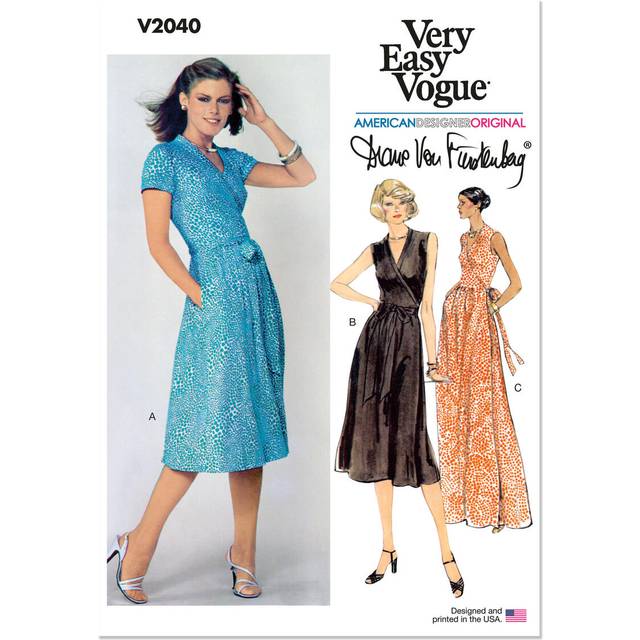 Vogue Misses' Vintage Wrap Front Dress Sewing Pattern, V2040