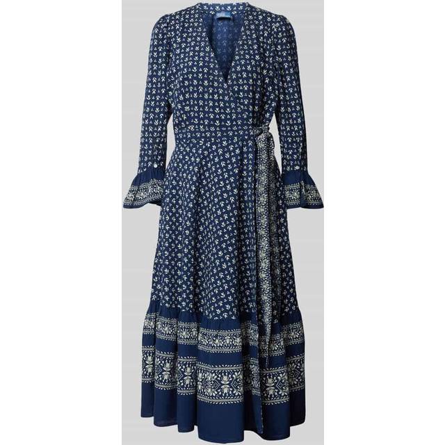 Polo Ralph Lauren Womens 1688 Navy Bell Floral Harlow Floral-print Cotton Maxi Dress 8