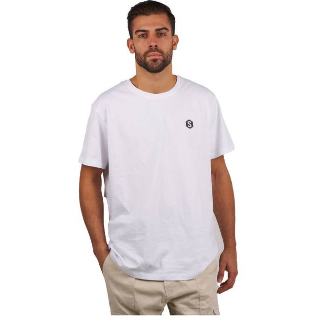 Superb Oversize SPRBCO-001 Mens Short Sleeve Round Collar T-Shirt - White Cotton - Size Small