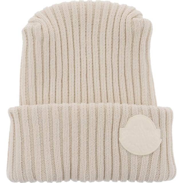 Moncler, Accessoarer, Herr, ONE Size, Ullstickad mössa - white (ONE SIZE)