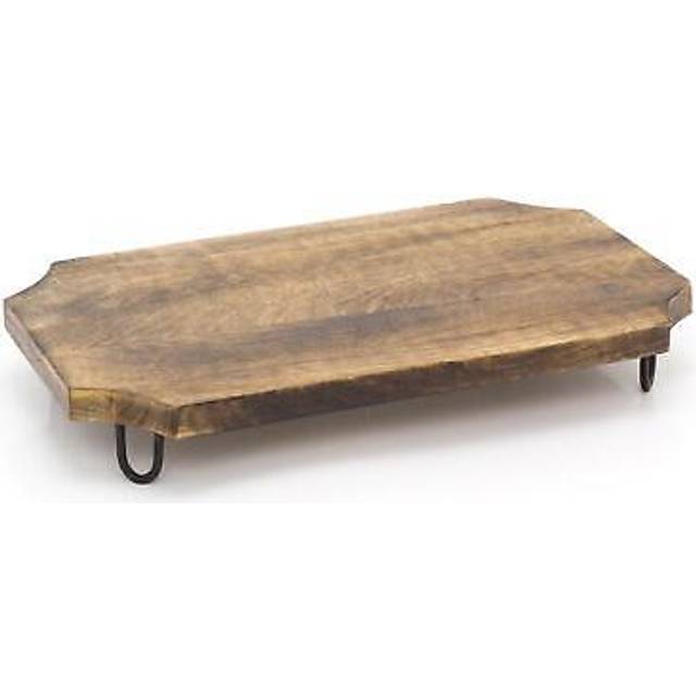 40x25cm mango wood cutting board or serving platter on legs