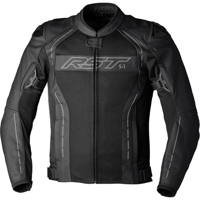 RST S-1, leather/mesh jacket , color: Black/Grey , size: XL