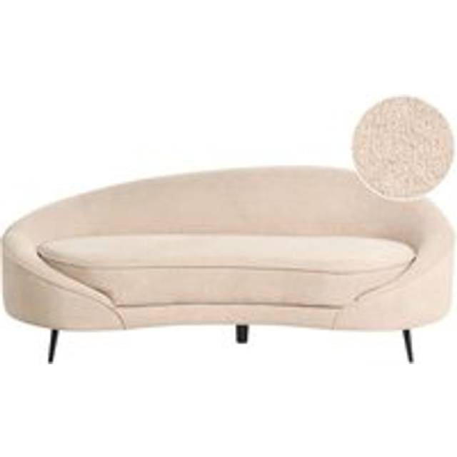 Beliani Boucle Sofa Light Beige Savar, Brown
