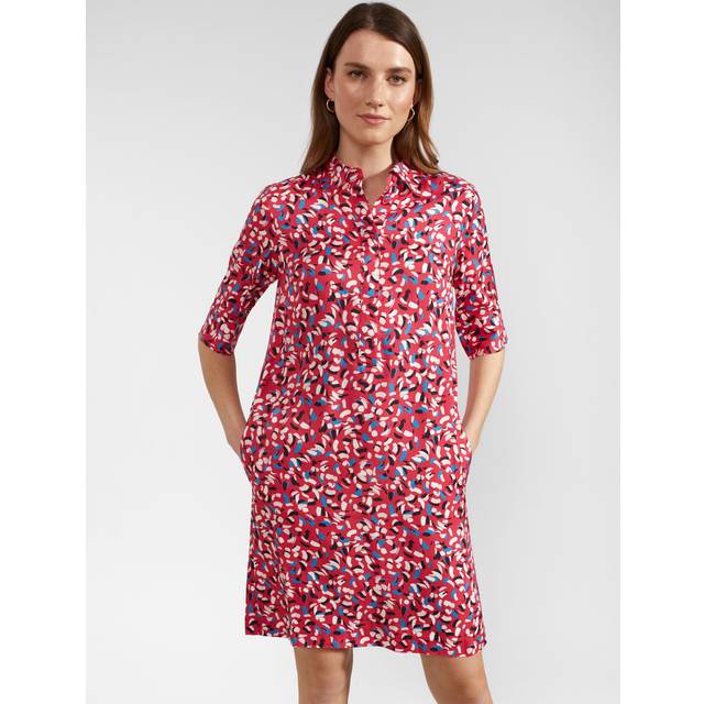 Marciella Abstract Print Shirt Dress - PINK MULTI - <p>British label Hobbs was established in Hampstead in 1981, over the decades it has evolved from a small shoe label into a brand devoted to creating timeless pieces. The label’s collections feature a range of styles from everyday basics to sleek tailored pieces ideal for your workwear edit that will stand the test of time.</p>