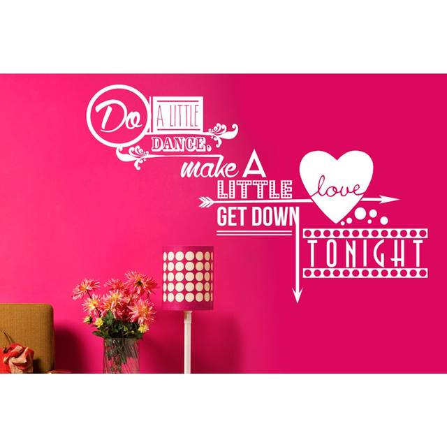 Do a Little Dance Make a Little Love Wall Sticker - White (Large)
