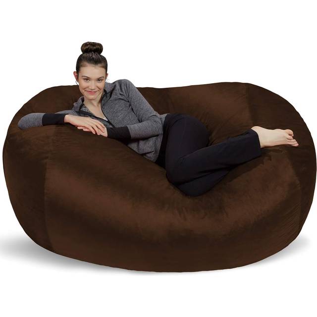 Sofa Sack Bean Bag Chair Cover  6-Feet  Chocolate