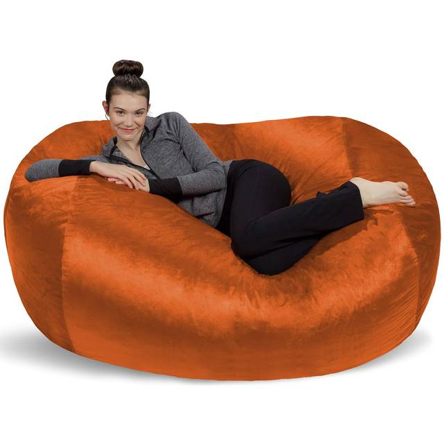 Sofa Sack Bean Bag Chair Cover  6-Feet  Tangerine