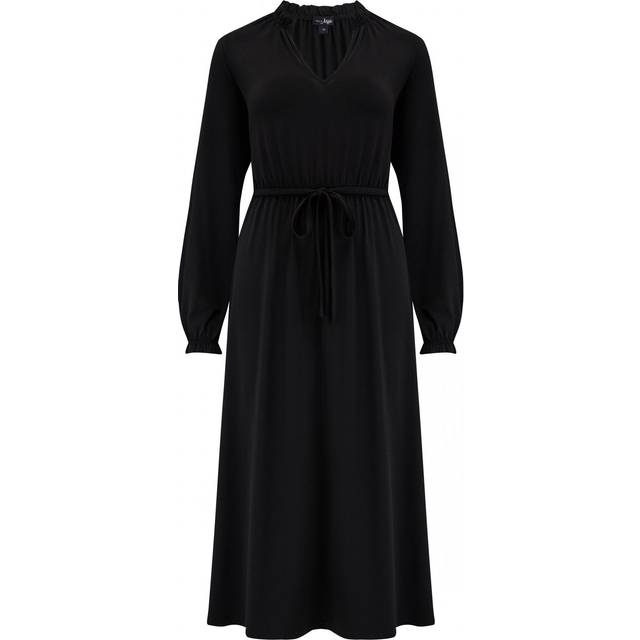 Pour Moi Pour Moi Black Bridget Slinky Jersey Long Sleeve Midi Dress