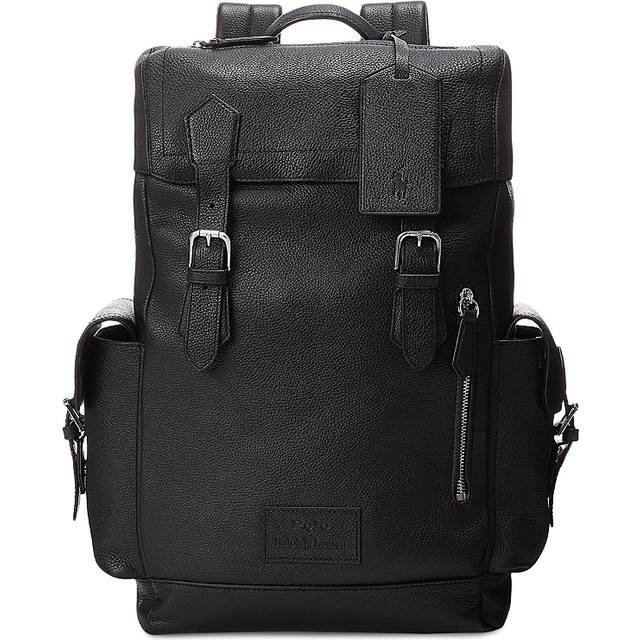 Polo Ralph Lauren Pebbled Leather Backpack - Black • Price