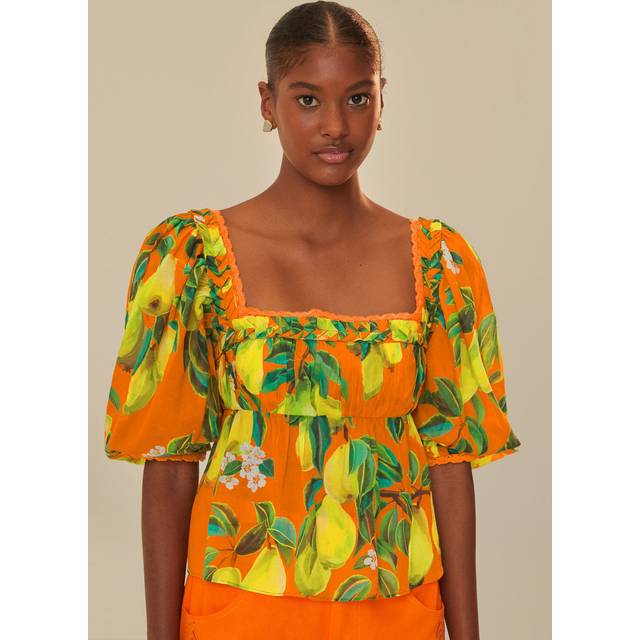 Farm Rio Chic Pears Blouse