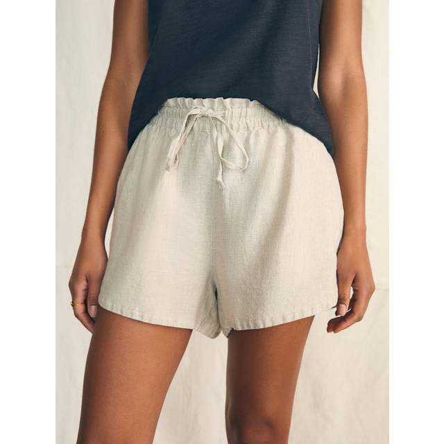Faherty Laguna Linen Tie Waist Short