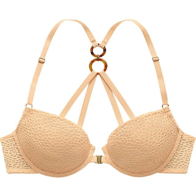 LASCANA Coral Mesh Lace Halter Neck Strap Underwired Push-Up Bra