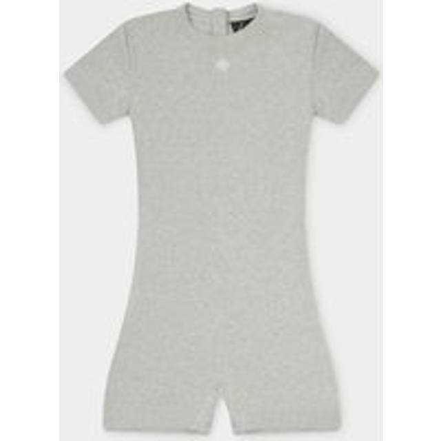 Soft Touch Short Sleeve Fitted Unitard - Grey Marl - Gray