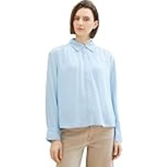 Tom Tailor Long-Sleeve Blouse - Light Blue Denim