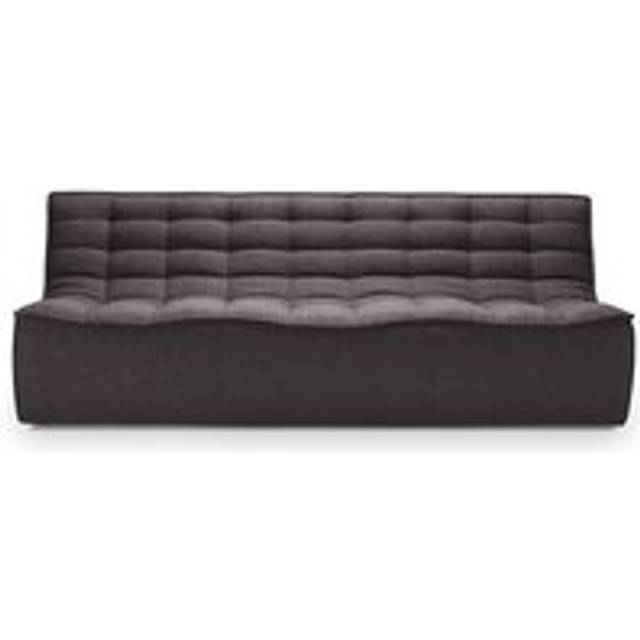 Ethnicraft - Canapé 3 places ou + N701 - Gris - Mousse - Designer Jacques Deneef