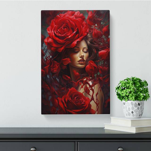Rose Contemporary No.2 - No Frame Art Prints (76cm H x 50cm W x 3cm D)