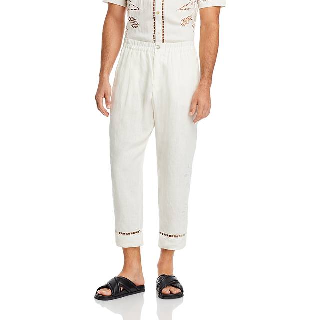 Off-White Maxi Sunset Richelieu Embroidered Pants, OFF-WHITE / S