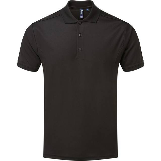 (L, Lime) Premier Mens Coolchecker Pique Polo Shirt