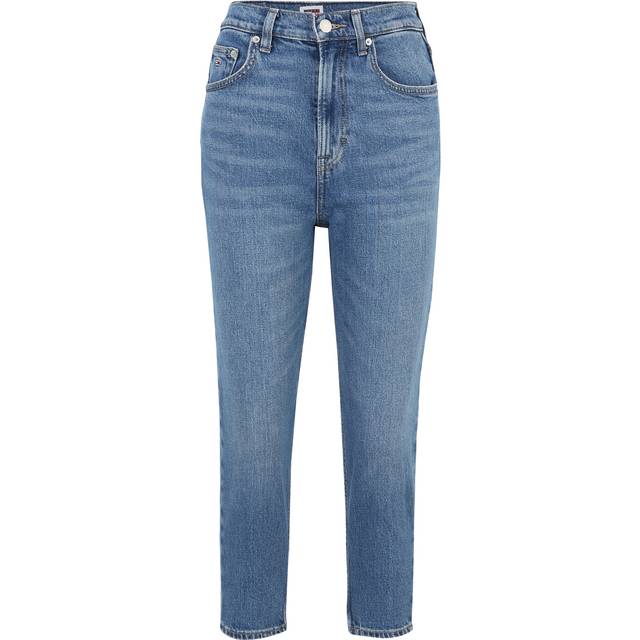 Tommy Jeans High Rise Mom Jean - Blue, Blue, Size 34, Inside Leg 32, Women -  inside leg 32,34