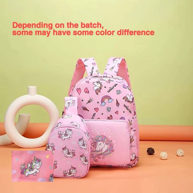 (Full Body Unicorn) Cute Cartoon Kawaii Excavator/unicorn Cartoon Backpack
