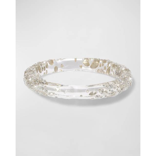 Alexis Bittar Confetti Crystal Lucite Skinny Hinge Bracelet- in Clear | Statement Jewelry from Alexis Bittar (One Size)