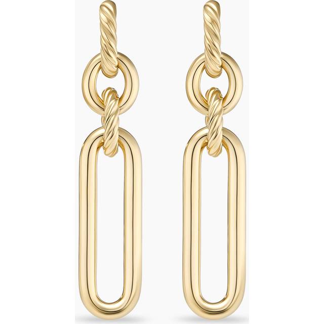 Lexington Double Link Drop Earrings in 18ct Yellow Gold, 53.5mm